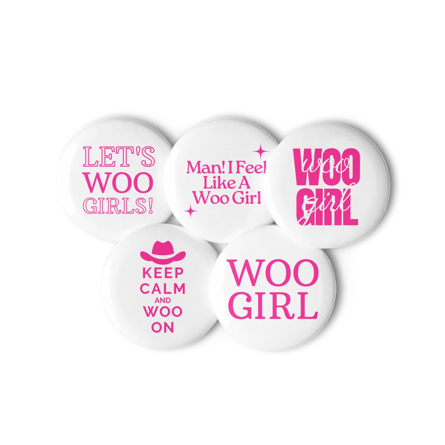 Set of pin buttons